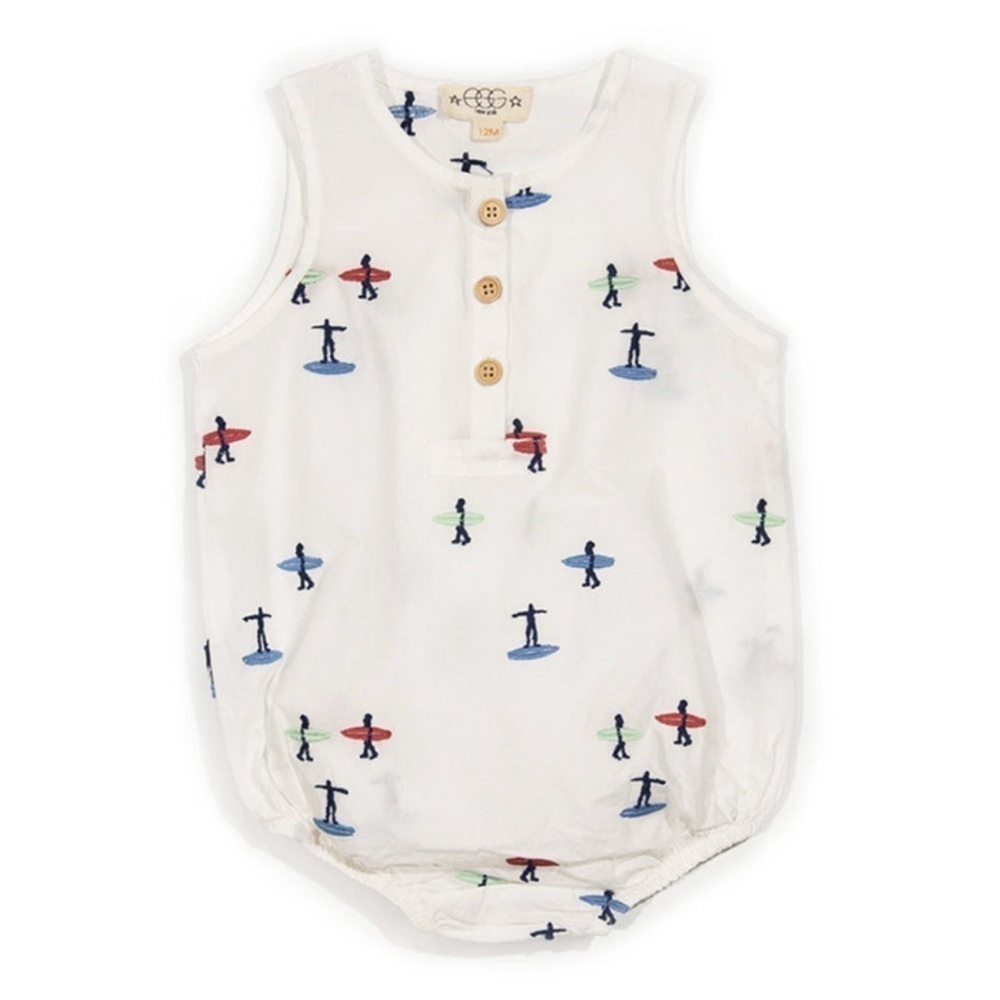 Egg Parker Romper Surfer Print 6M